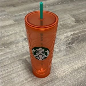Orange frosted tumbler